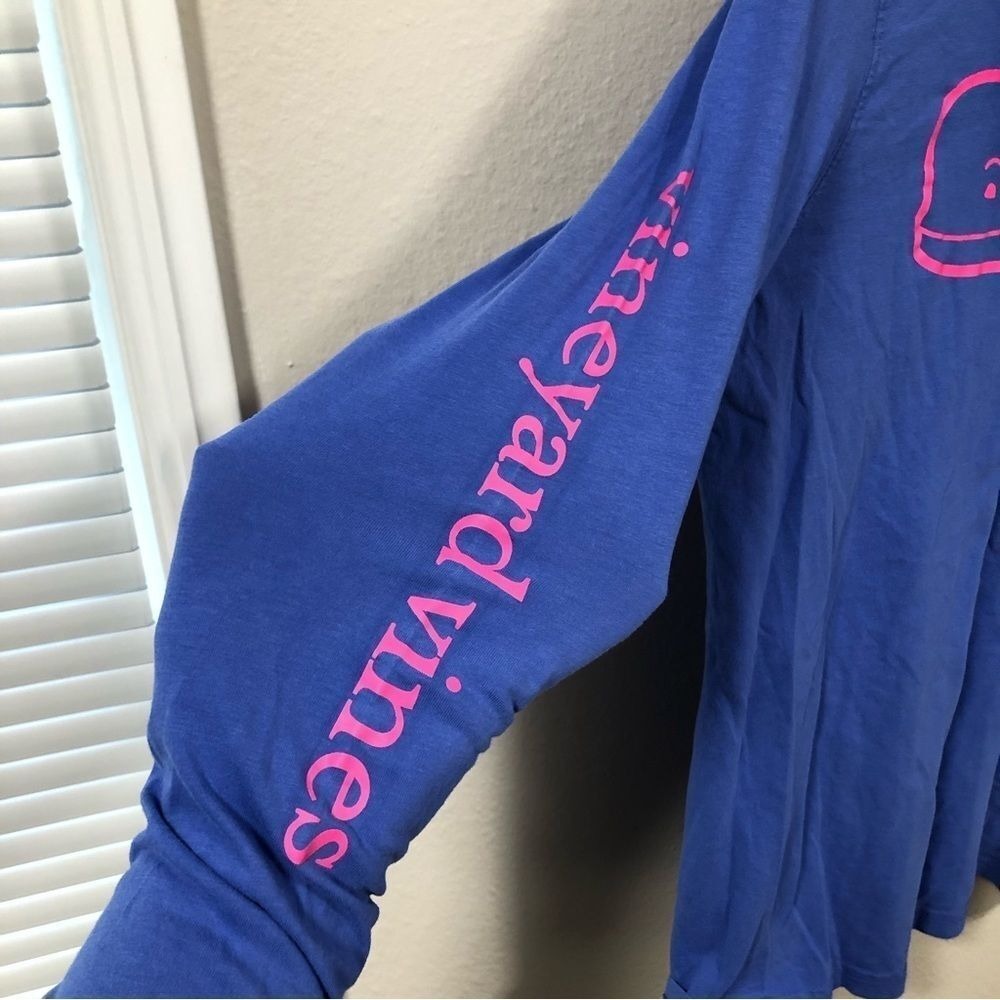 Vineyard Vines long sleeve sub whale tee hooded T-shirt women SIZE XS - Picture 8 of 9